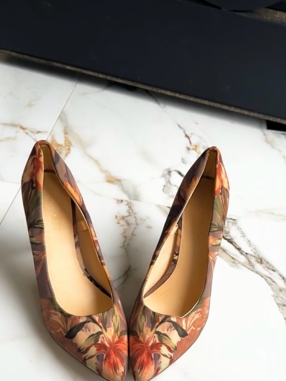 NINE WEST | “Forshow” (Y2K Line) Floral Print Tatiana Heels | Size 8! - Picture 8 of 8